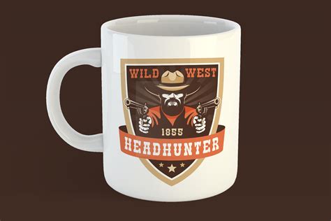 Cowboy Western Headhunter Badge By Agor2012 Thehungryjpeg