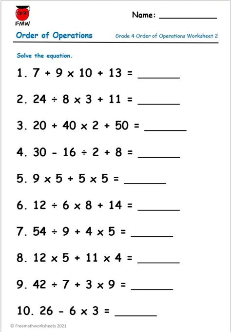 Practice Worksheets Dealing With Numbers And Operations