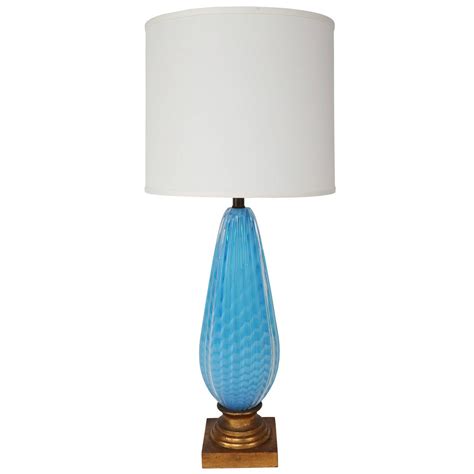 Blue Murano Glass Table Lamp At 1stdibs