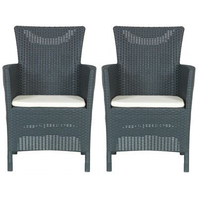 Argos Product Support for Keter Iowa Chair Set 2 Pack - Graphite (730/9120)