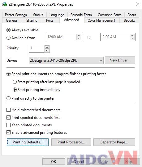 If your zebra zd410 printer does not install automatically on your windows computer, you will need to note: Hướng Dẫn Thiết Lập Driver Zebra ZD410 Trên Máy Tính để In Nhãn