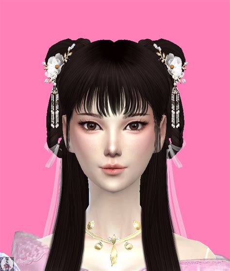 Sims 4 Asian Sims 4 Cas Sims Cc Asian Hair Sims 4 Ancient Chinese