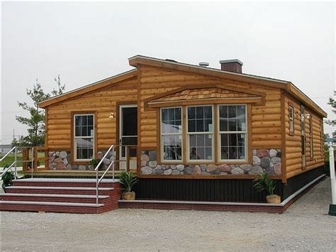 Log Cabin Double Wide Manufactured Homes And Vintage Mobile Homes