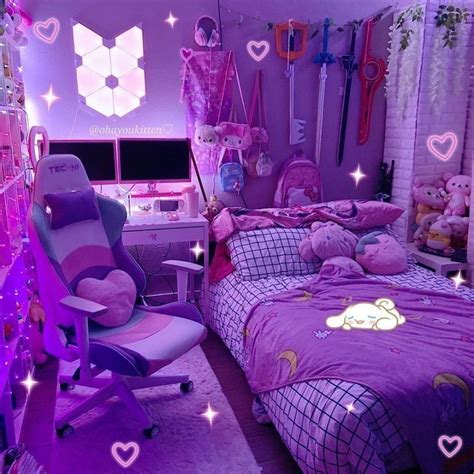 𝙻 𝙸 𝚐 𝚑 • In 2020 Neon Room Kawaii Bedroom Gamer Room