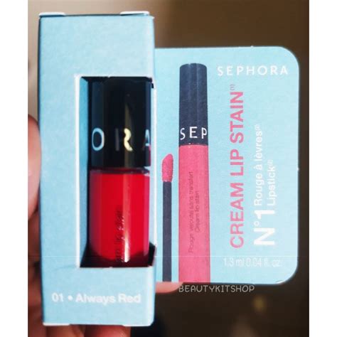 Sephora Cream Lip Stain Liquid Lipstick 01 Always Red 13ml Beautykitshop