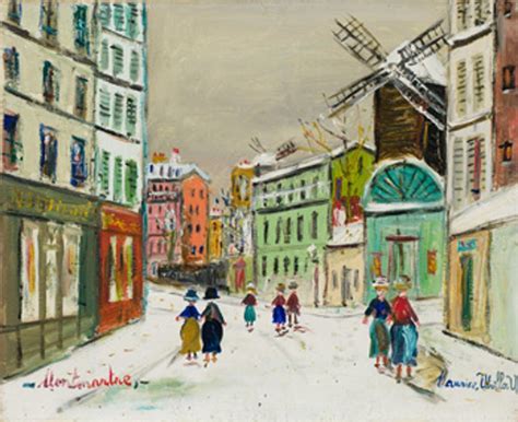 Moulin De La Galette Rue Lepic Montmartre Oil Painting Made By