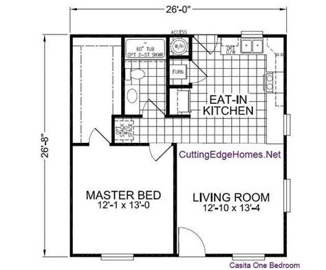 Small House Floor Plan Square Footprint Lends Itself To Mini Villa