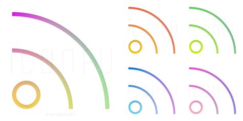Rss Icon Gradient Color Style Iconfu