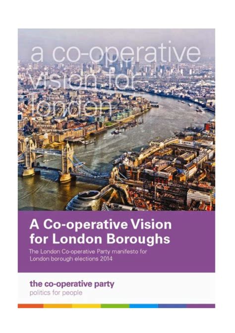 A Co Operative Vision For London Boroughs Co Operative Party