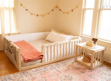 Diy Montessori Floor Bed With Rails