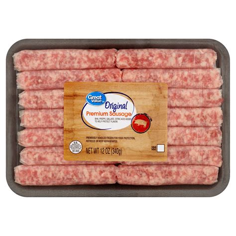 Great Value Original Premium Breakfast Sausage Links 12 Oz