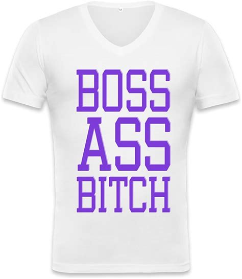 Boss Ass Bitch Slogan Unisex V Neck T Shirt Xx Large