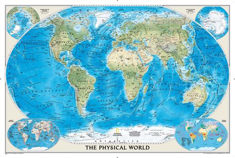 The Physical World Wall Map By National Geographic Mapsales