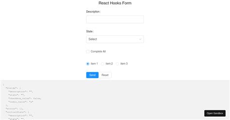 React Hooks Form Codesandbox