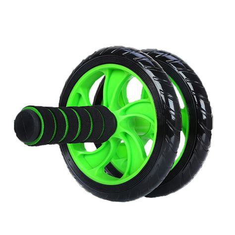 2018 New Green Abdominal Wheel Ab Roller With Mat For Exercise Fitness