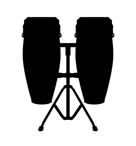 Silueta De Tambor De Conga Instrumento Musical De Percusión De Tambor