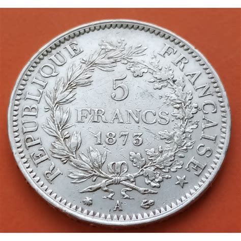 France 5 Francs 1875 A Hercules Silver Vf Numismatica Bilbao