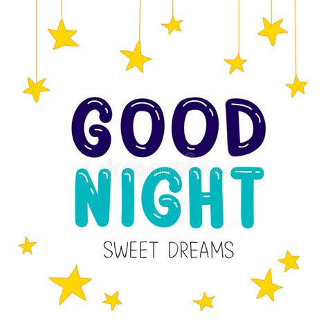 Goodnight my love god bless you. Quote Good Night. Sweet Dreams. Stock Vector ...