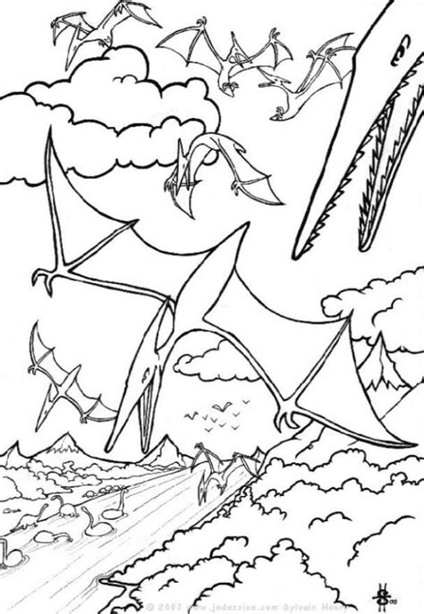 Incoraggiare la vostra creatività kid's. Disegno da colorare Dinosauri volanti - Disegni Da ...