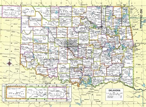 Oklahoma Map Instant Download Printable Map Digital Download Wall Art