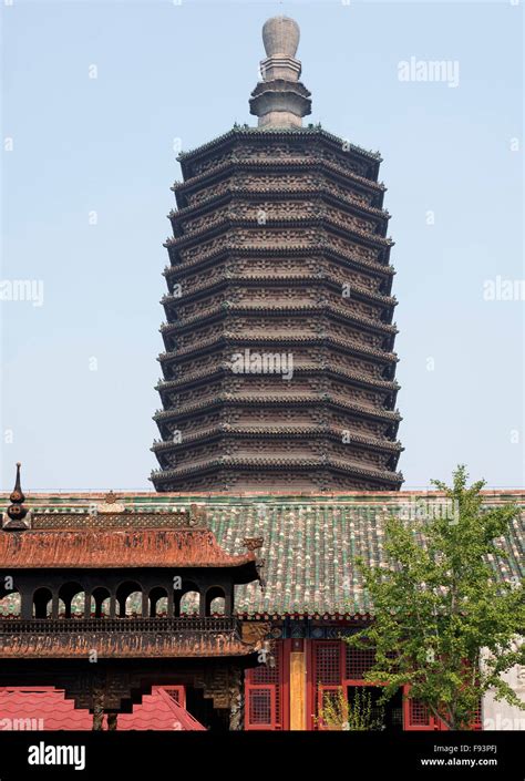 Buddhistic Tianning Si Pagoda Beijing China Asia Stock Photo Alamy