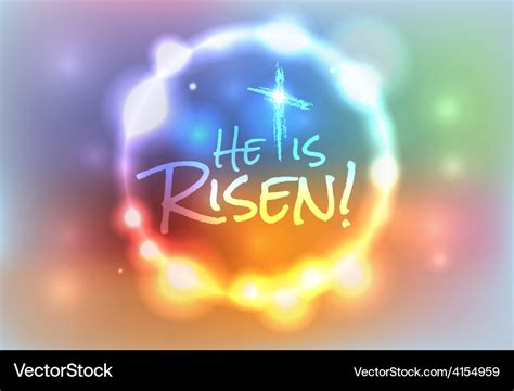 He Is Risen Christian Easter Theme Background Vector Image