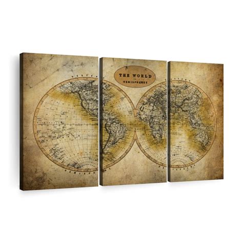 Discover The World Map Wall Art Drawing