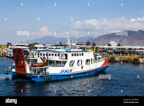 Ferries In The Bali Strait Between The Ports Of Ketapang In Java And