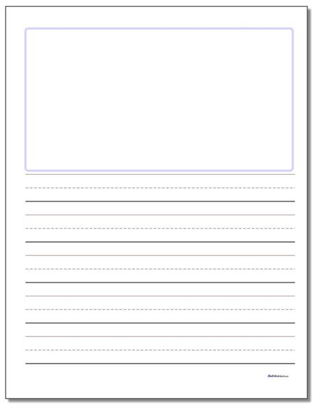 Blank Handwriting Worksheets For Kindergarten Handwriting Paper