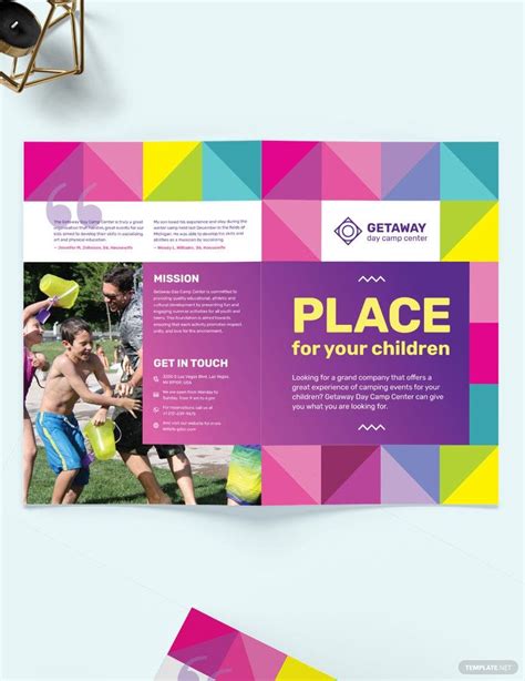 Summer Camp Brochure Template In Ms Word Illustrator Publisher