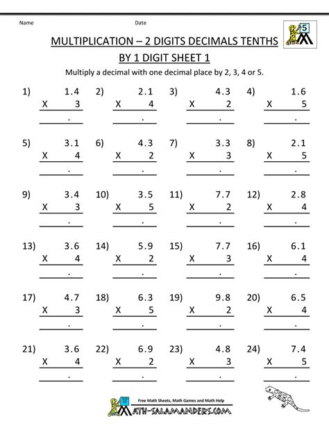 Free math worksheets for grade 5. Printable Multiplication Sheets 5th Grade | Free math ...
