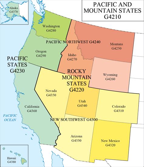 Lc G Schedule Map 10 Pacific And Mountain States Waml Information