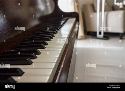 Closeup Of Piano Keyboard In Living Room Stock Photo Alamy