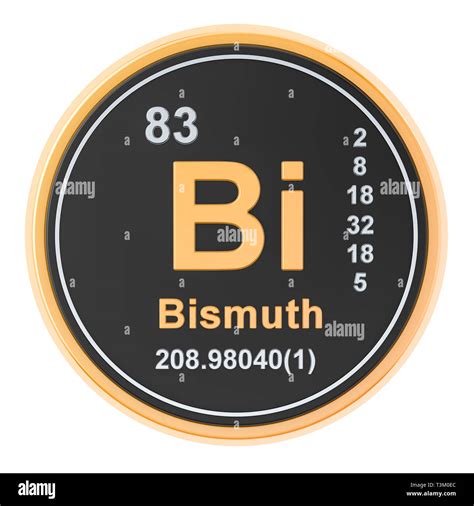 Bismuth Bi Chemical Element 3d Rendering Isolated On White Background