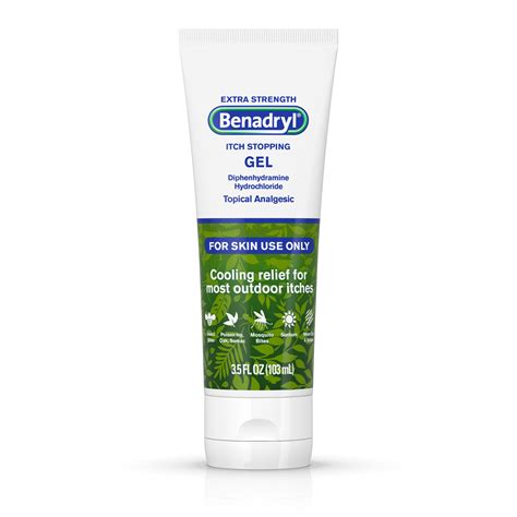 Benadryl Extra Strength Cooling Relief Anti Itch Gel 35 Fl Oz