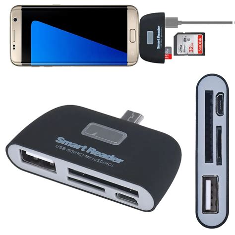 Ultra Thin Portable Micro Usb 3 In 1 Memory Card Reader Adapter Usbtf