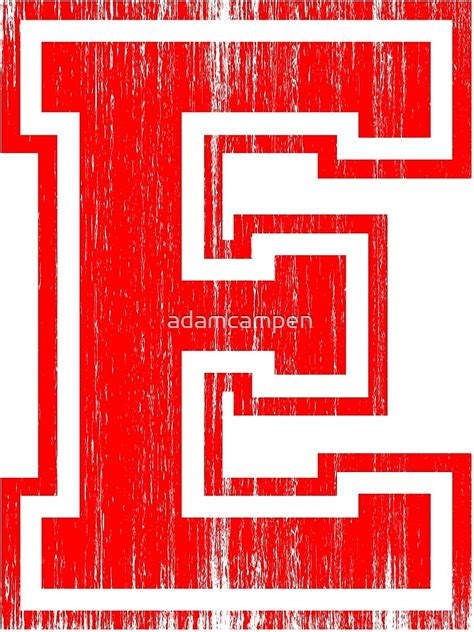 Big Red Letter E Canvas Print For Sale By Adamcampen Redbubble