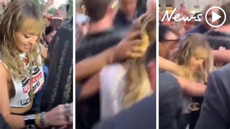 Miley Cyrus Groped By Aggressive Fan In Barcelona In Disturbing Video News Com Au Australia