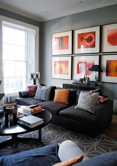 Apartment Therapy Grey And Orange Living Room Living Room Decor