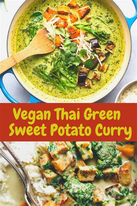 The fiber content in sweet potatoes is higher than that of common potatoes and they taste better too! Fresh! Vegan Thai Green Sweet Potato Curry - Best Yummy ...
