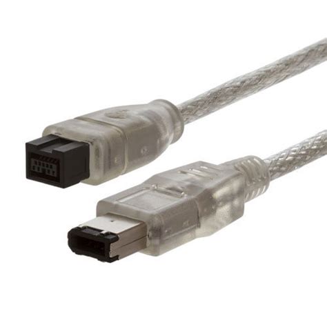 3ft 9 Pin Male To 6 Pin Male Clear Firewire 800400 Cable For Ieee 1394