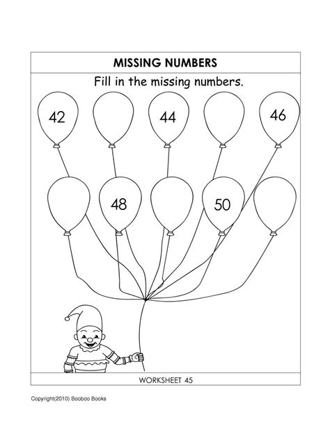 Missing Number Worksheets For Kindergarten Hubpages