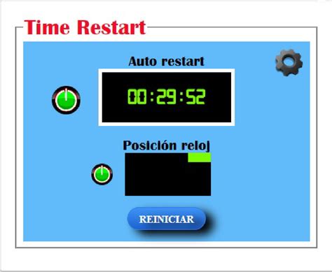 'TIME RESTART' - Restart your browser with a timer or a button