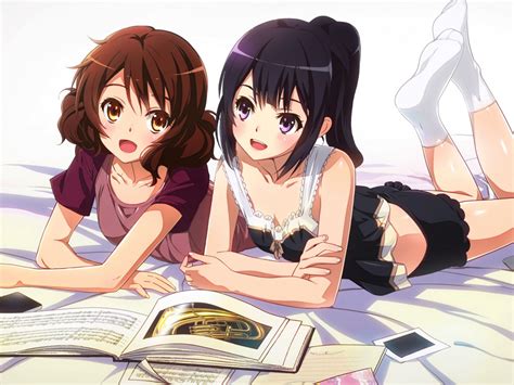 Download 1400x1050 Wallpaper Reina Kousaka Kumiko Oumae Hibike Euphonium Anime Girls