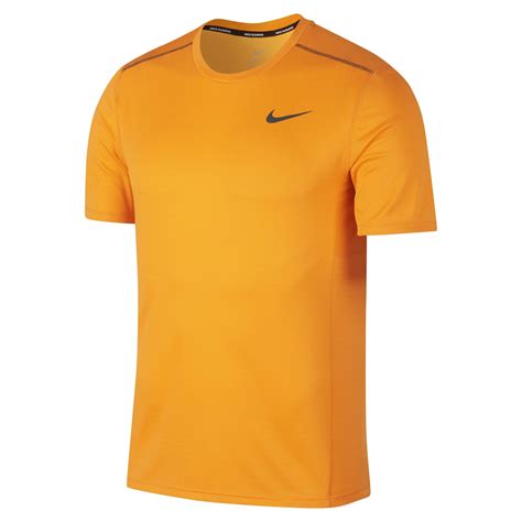 Nike Miler Short Sleeve Running Top In Orange For Men Lyst