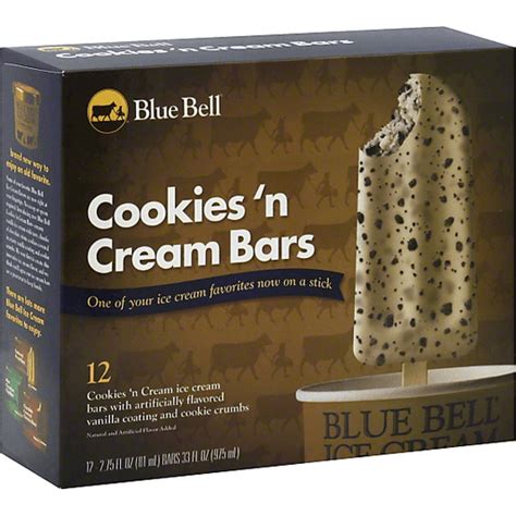Blue Bell Ice Cream Bars Cookies N Cream Frozen Foods Superlo Foods