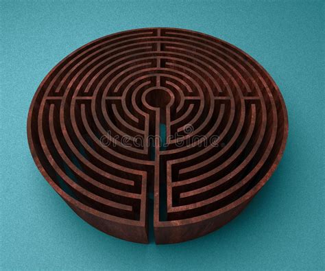 A Labyrinth In Interiors Perspective On Background Texture Stock Image