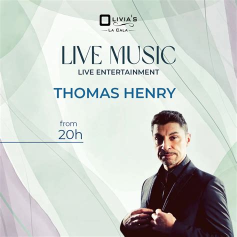Thomas Henry Música En Vivo Diciembre 22 2023 Olivias La Cala