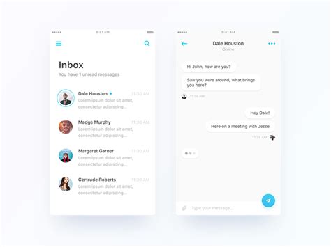 In The Room Inbox And Conversation View By Nimasha Perera On Dribbble