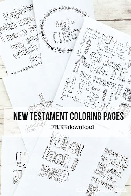 Eight Free New Testament Verses Coloring Pages Bible Verse Coloring